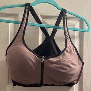 Mauve colored sports bra